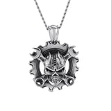 Mechanical Skull Titanium Steel Male Pendant