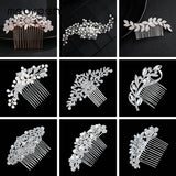 Mecresh Leaf Crystal Bridal Hair Combs
