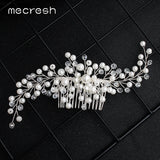 Mecresh Leaf Crystal Bridal Hair Combs