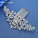 Mecresh Leaf Crystal Bridal Hair Combs