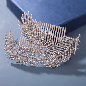 Mecresh Silver Rhinestone Bridal Hair Comb - Wedding Accessorie