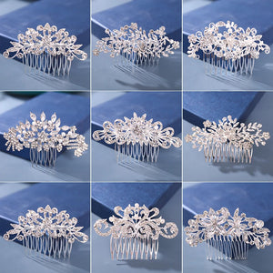 Mecresh Silver Rhinestone Bridal Hair Comb - Wedding Accessorie