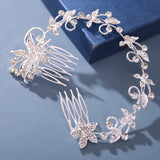 Mecresh Silver Rhinestone Bridal Hair Comb - Wedding Accessorie