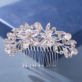 Mecresh Silver Rhinestone Bridal Hair Comb - Wedding Accessorie