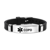 Diabetes Medical Alert ID Bracelet Adjustable Wristband for Men Women