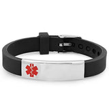 Diabetes Medical Alert ID Bracelet Adjustable Wristband for Men Women