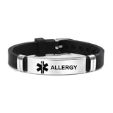 Diabetes Medical Alert ID Bracelet Adjustable Wristband for Men Women