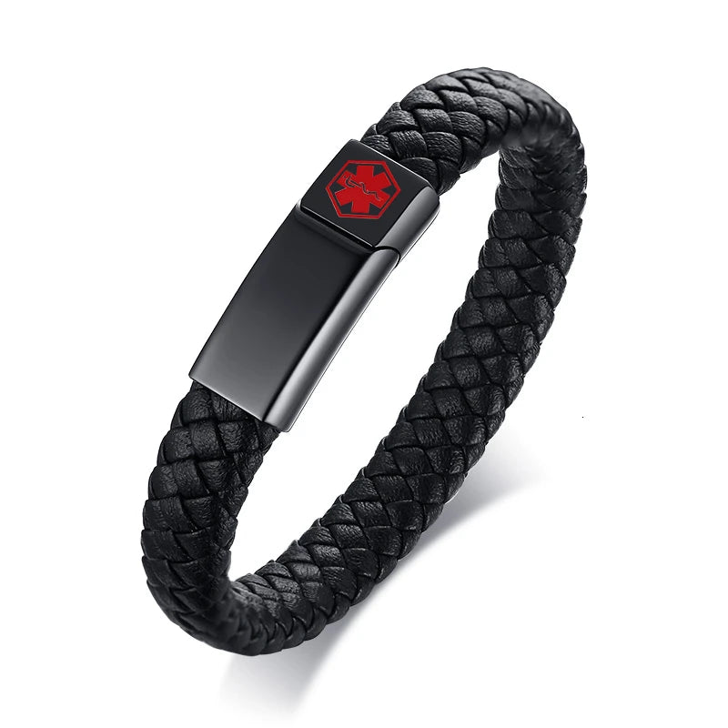 Engravable DIABETES ALLERGY SOS Medical Bracelet