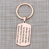 Medical Alert ID Keychain, Heart Disease Diabetes Info