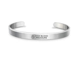 Medical Bracelet Stainless Steel Cuff - Diabetes / Pacemaker / Blood Thinner