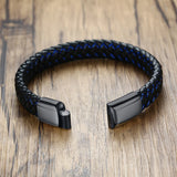 Diabetes 1 Medical Alert Bracelet Leather Stainless Steel Jewelry