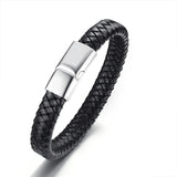 Diabetes 1 Medical Alert Bracelet Leather Stainless Steel Jewelry