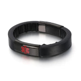 Stainless Steel Medical Logo Bracelet - Men's Leather Bracelet
