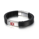 Stainless Steel Medical Logo Bracelet - Men's Leather Bracelet