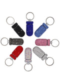 Medicine Organizer Pill Box Tablet Holder Sparkling Rhinestone Aluminum Vial