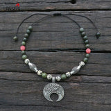Slavic Eagle Rhodochrosite Necklace Brooch