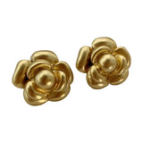 Niche Camellia Earrings Silver Needle Retro Sense
