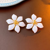 Medieval Rhinestone Pearl Flower Cherry Ear Clip Retro Niche Net Red...