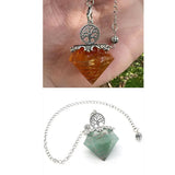 Meditation Jewellr Pendant Crushed Stone Charm for Reiki Healing