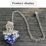 Meditation Jewellr Pendant Crushed Stone Charm for Reiki Healing