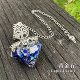 Meditation Jewellr Pendant Crushed Stone Charm for Reiki Healing