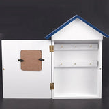 Mediterranean House Key Storage Holder Wall Mounted Wooden Box