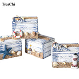 Mediterranean Style Jewelry Storage Box Wooden Desktop Classic Box