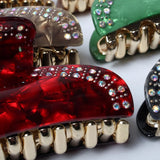 Medium Faux Shell Hair Claws Clips Crab Rhinestone Headband