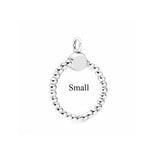 Real 925 Sterling Silver O Necklace Pendant for Women