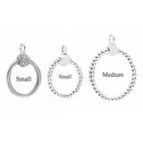 Real 925 Sterling Silver O Necklace Pendant for Women