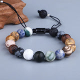 Natural Stone Universe Galaxy Yoga Solar System Bracelet