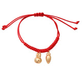 Chinese Style Animal Charm Bracelet Lucky Red Rope Braid Friendship