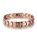 Bronze Neodymium Magnetic Stone Bangle Wrist Band Chain Bracelet
