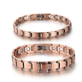 Bronze Neodymium Magnetic Stone Bangle Wrist Band Chain Bracelet