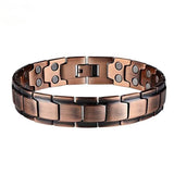 Bronze Neodymium Magnetic Stone Bangle Wrist Band Chain Bracelet