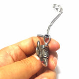 Megin D Stainless Steel Titanium Motor Pendant Necklace