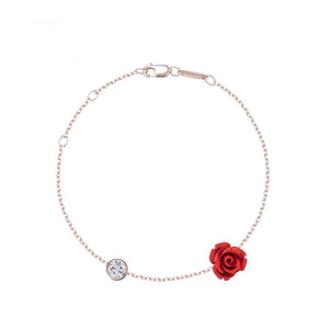 Sterling Silver Red Rose Sandal Ankle Bracelet Boho Anklets