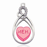 Vintage Candy Heart Circle Charm Pendant Necklace DIY Jewelry