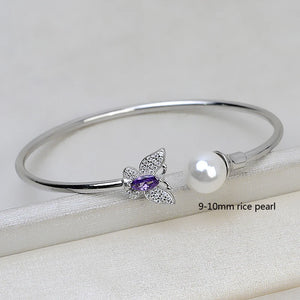 925 Sterling Silver Pearl Bracelet for Women Wedding Jewelry