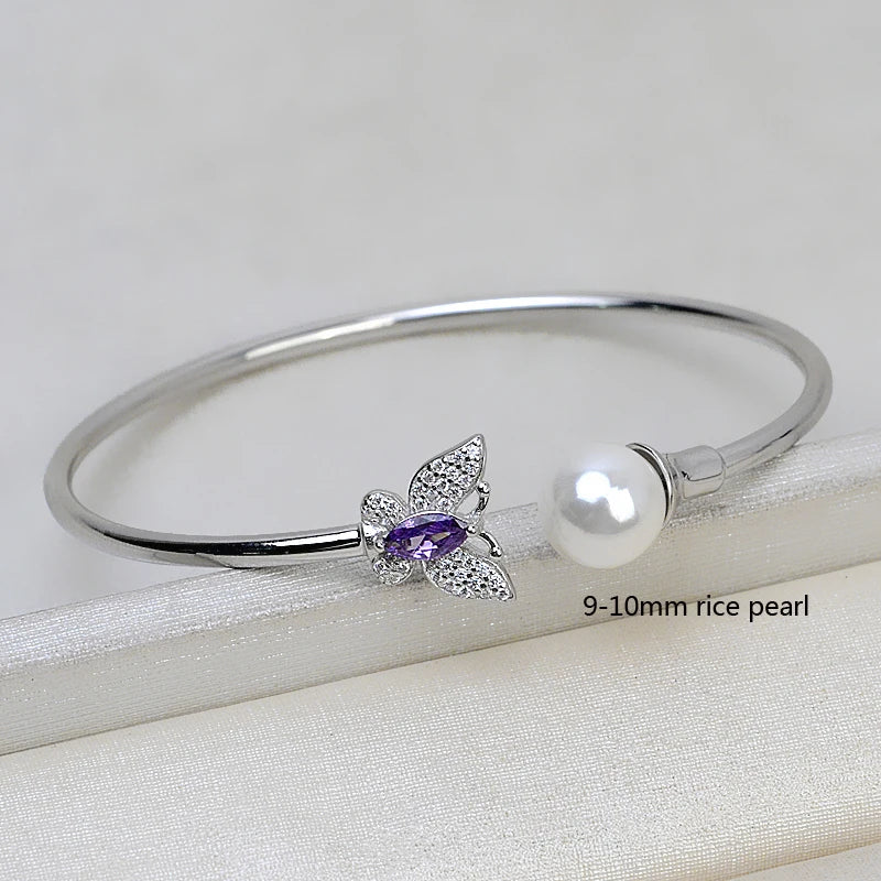 925 Sterling Silver Pearl Bracelet for Women Wedding Jewelry