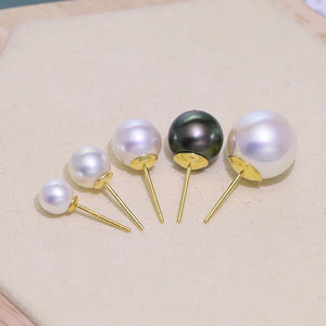 MeiBaPJ Freshwater Pearl Stud Earrings Wedding Jewelry Women