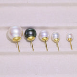 MeiBaPJ Freshwater Pearl Stud Earrings Wedding Jewelry Women