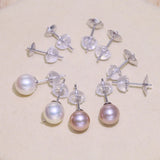 MeiBaPJ Freshwater Pearl Stud Earrings Wedding Jewelry Women