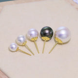 MeiBaPJ Freshwater Pearl Stud Earrings Wedding Jewelry Women