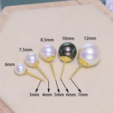 MeiBaPJ Freshwater Pearl Stud Earrings Wedding Jewelry Women