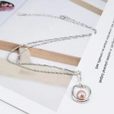 AAA Zircon Pearl Pendant Necklace 925 Sterling Silver Party Jewelry
