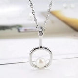 AAA Zircon Pearl Pendant Necklace 925 Sterling Silver Party Jewelry