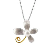 Natural Pearl Pendant Necklace 925 Sterling Silver Party Jewelry