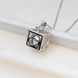 925 Silver Magic Make Wish Box Pendant Necklace With Pearl
