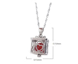 925 Silver Magic Make Wish Box Pendant Necklace With Pearl